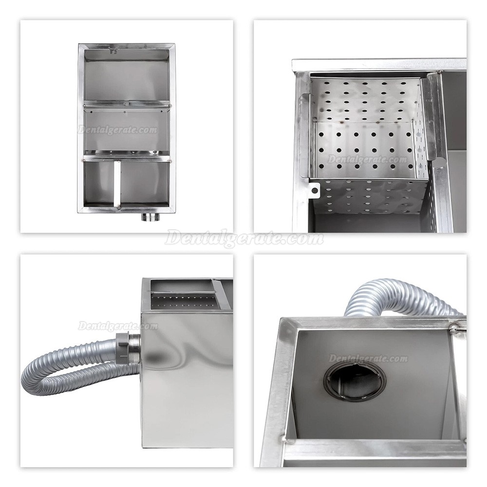 Dental Gipsabscheider / Sedimentationsbeh&auml;lter aus Edelstahl mit 5-stufiger Filtration